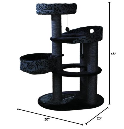 Dark multi-layer luxury cat climbing frame - Image 11