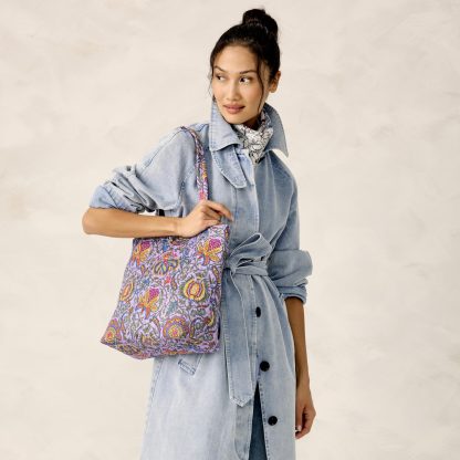 Ethnic print quilted tote bag - Image 2