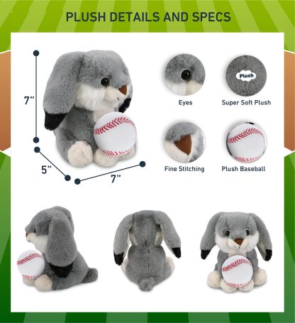 Baseball Cute Rabbit Plush Toy - Image 2