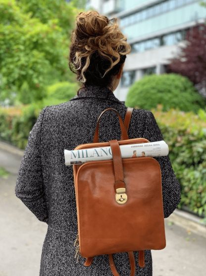 Handmade leather backpack - Image 2