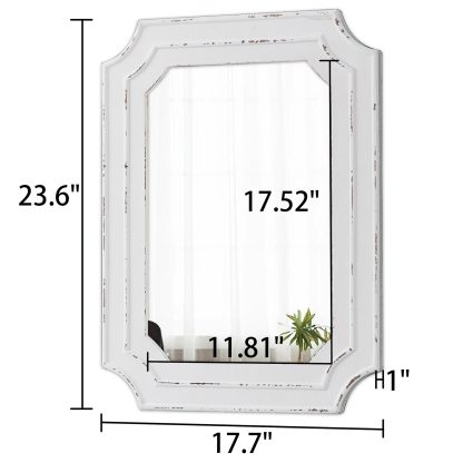 French retro distressed decorative mirror - Image 6