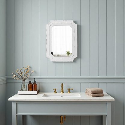 French retro distressed decorative mirror