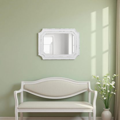 French retro distressed decorative mirror - Image 4