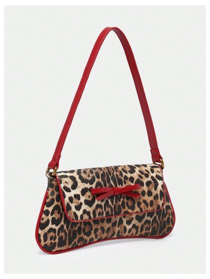 Leopard print bow underarm bag - Image 3
