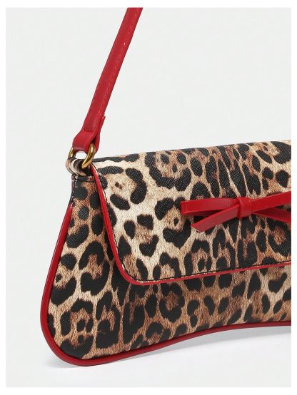 Leopard print bow underarm bag - Image 2