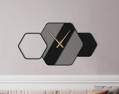 Geometric mosaic art wall clock - Image 5