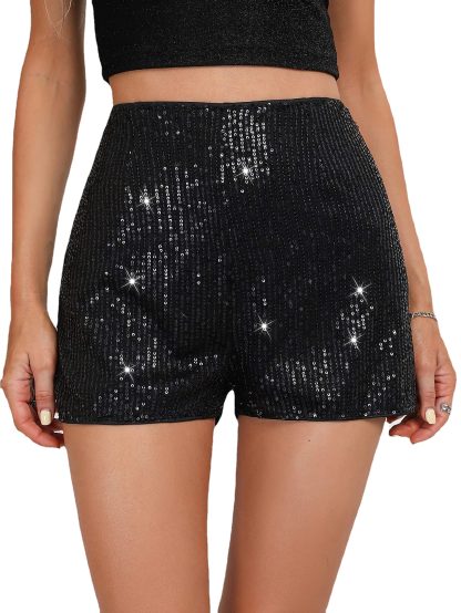 Women's Sequined High Waist Party Shorts