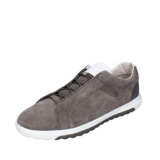 Men's grey suede lace-up sneakers