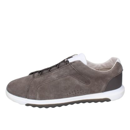 Men's grey suede lace-up sneakers - Image 5