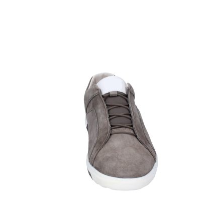 Men's grey suede lace-up sneakers - Image 2