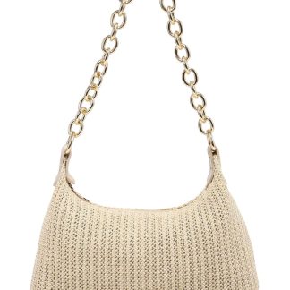 Straw chain underarm bag