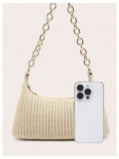 Straw chain underarm bag - Image 3