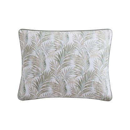 Light brown and green leaf print three-piece bed sheet set - Image 4