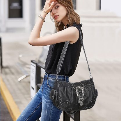 Western cowboy style rivet women's bag - Image 6