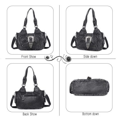 Western cowboy style rivet women's bag - Image 5