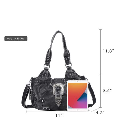 Western cowboy style rivet women's bag - Image 3