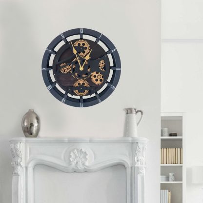 Industrial style gear wall clock - Image 3