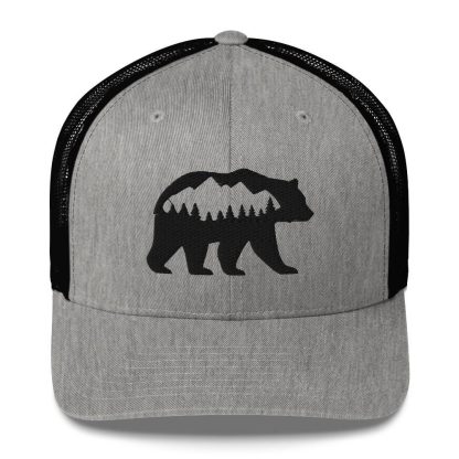Bear shadow mountain embroidered mesh hat - Image 8