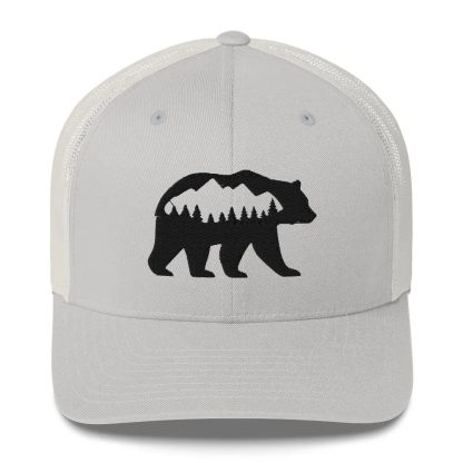 Bear shadow mountain embroidered mesh hat - Image 6