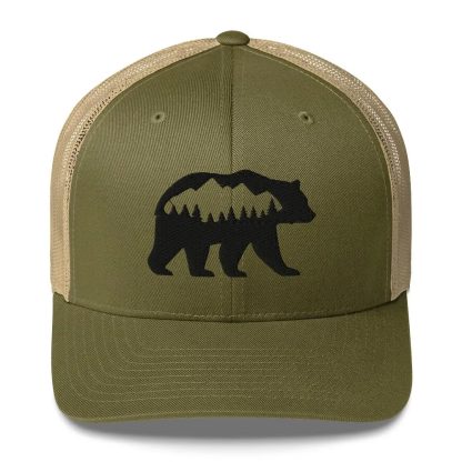 Bear shadow mountain embroidered mesh hat - Image 4