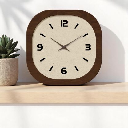 Simple square wooden wall clock - Image 5