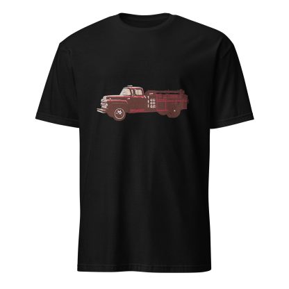 Vintage Fire Truck Print T-Shirt - Image 3