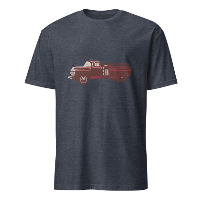 Vintage Fire Truck Print T-Shirt - Image 2