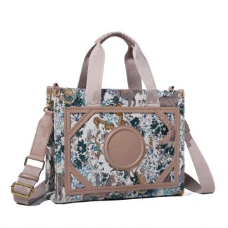Artistic print handbag crossbody bag