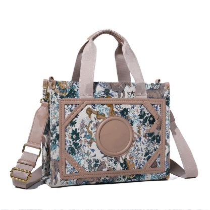 Artistic print handbag crossbody bag