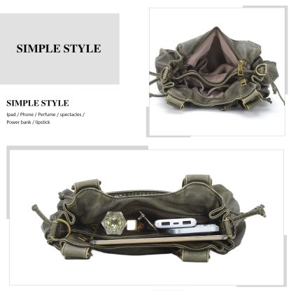 Vintage distressed motorcycle style handbag - Image 2