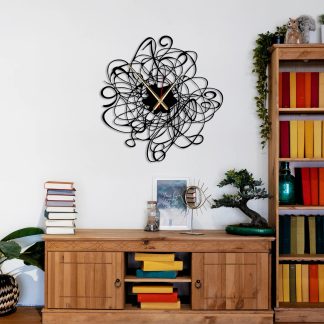 Winding Line Art Wall Clock