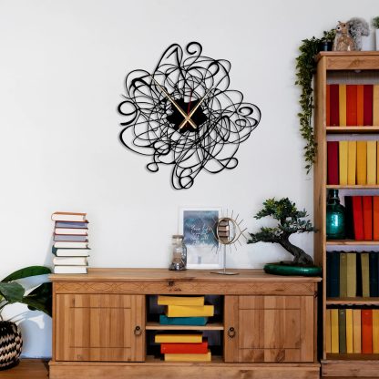 Winding Line Art Wall Clock