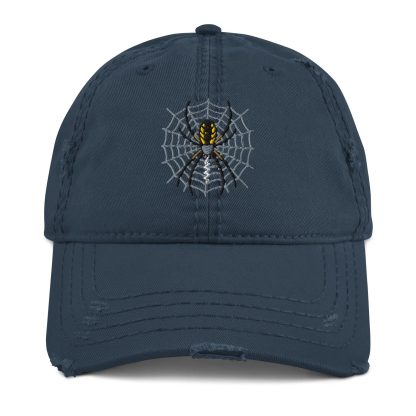 Distressed spider embroidered baseball cap - Image 8