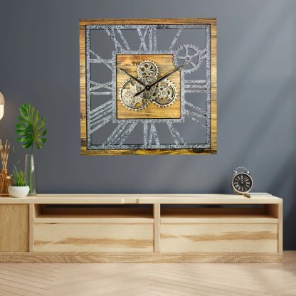 Retro industrial style gear wall clock - Image 5