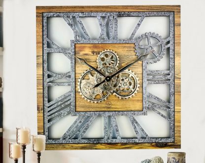 Retro industrial style gear wall clock - Image 4