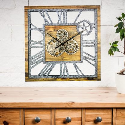 Retro industrial style gear wall clock - Image 2