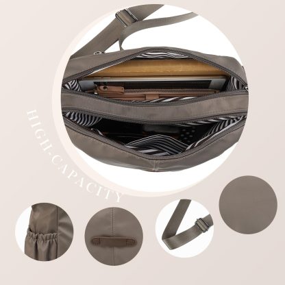 Khaki casual crossbody bag - Image 7