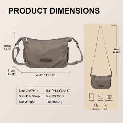 Khaki casual crossbody bag - Image 4