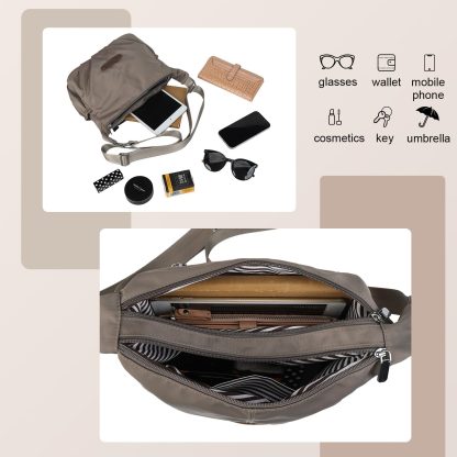 Khaki casual crossbody bag - Image 3