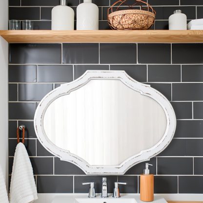 Vintage carved decorative mirror - Image 4