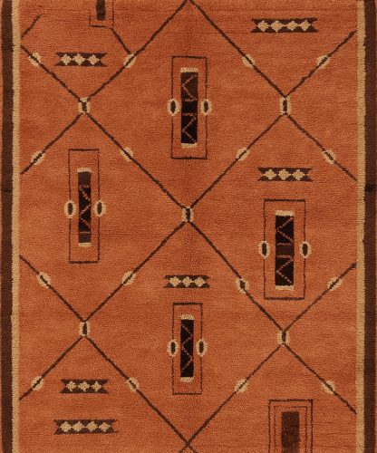 Terracotta Brown Wool Rug
