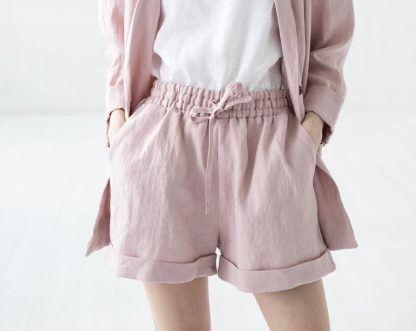 Women's Linen Roll-Up Shorts - Image 5