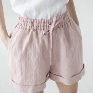 Women's Linen Roll-Up Shorts