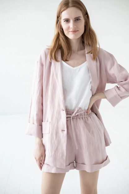 Women's Linen Roll-Up Shorts - Image 2