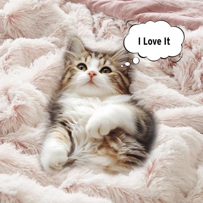 Pink faux plush bedding - Image 6
