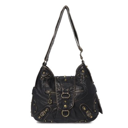 Punk style rivet motorcycle bag