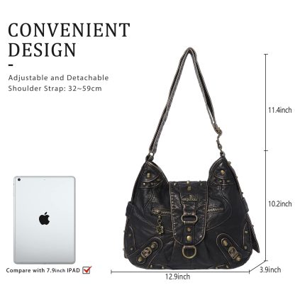 Punk style rivet motorcycle bag - Image 3