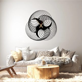 Three-dimensional winding art wall clock