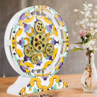 Elegant Art Gear Table Clock
