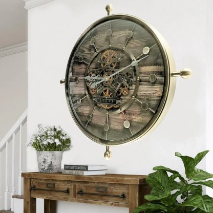 Retro industrial gear wall clock - Image 2